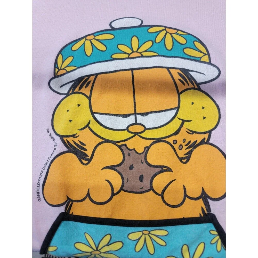 Vintage 1990s Flirts Cookie Pocket Garfield Graphic Sleep Shirt One Size - Picture 7 of 8